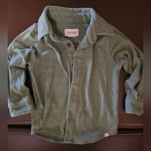 Me And Henry Toddler Green Button-Up Shirt